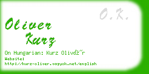 oliver kurz business card